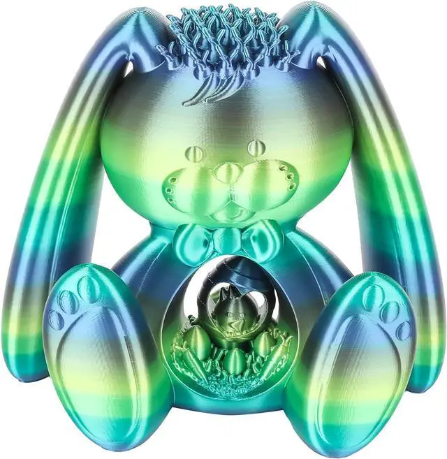 Alt view image 7 of 7 - Sovol 3D Printer Silk Shiny Gradient Multicolored Fast Change Rainbow PLA 1kg (2.2 lbs) Spool 3D Printing Materials, Wiring Tightness, Dimensional Accuracy +/- 0.03 mm, 1.75 mm, Green Rainbow