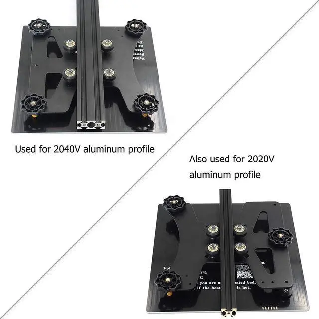 Alt view image 3 of 6 - Modular Y Carriage Plate Upgrade for 2040V Aluminum Profile for Ender3/Ender3 Pro 3D Printer (190mm)