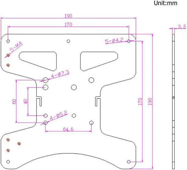 Alt view image 6 of 6 - Modular Y Carriage Plate Upgrade for 2040V Aluminum Profile for Ender3/Ender3 Pro 3D Printer (190mm)