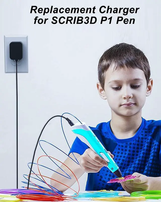 Alt view image 7 of 7 - for SCRIB3D Pen Charger Compatible with SCRIB3D P1 3D Printing Pen with DisplayAdvanced 3D Printing Pen, Portable and Compact 3D Pen