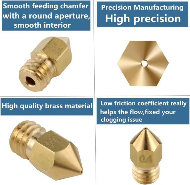 Alt view image 5 of 7 - 32PCS Nozzles 3D Printer nozzles Mk8 Nozzle, Stainless Steel, Brass,Compatible with Ender 3/Ender 3 Pro Nozzle/Ender 3 Neo/Ender 3 Max/Ender 5 Pro/,/Ender 3 Neo/CR 10..., Welcome to consult