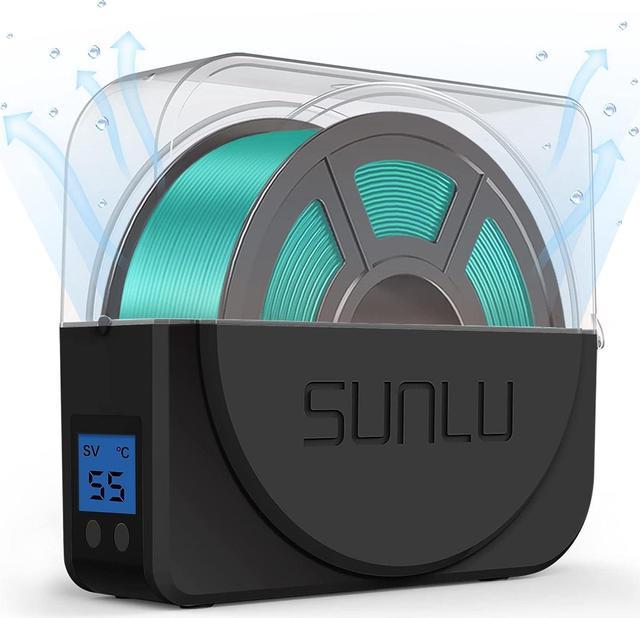 SUNLU Filament Dryer Box for 3D Printer Filament, Keep Filament Dry During  3D Printing, Filament Holder, Storage Box, Black