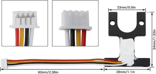 Alt view image 6 of 7 - BCZAMD Anycubi Hotend Mounting Block Kit, Strain Gauge Sensor Spare Parts The Hole Has No Thread for Automatic Leveling on Anycubi Vyperr Series (B C D) 3D Printer Parts Replacment