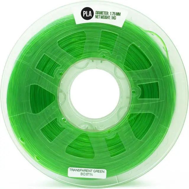 Alt view image 2 of 6 - Gizmo Dorks 3mm (2.85mm) PLA Filament 1kg / 2.2lb for 3D Printers, Translucent Green