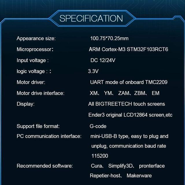 Alt view image 5 of 7 - BIGTREETECH SKR Mini E3 V2.0 Control Board+TFT35 E3 V3.0.1 Touch Screen Display 32Bit Silent Board Integrated with TMC2209 UART Stepper Driver for Ender 3 Ender 5 Ender 3 V2 3D Printer Motherboard
