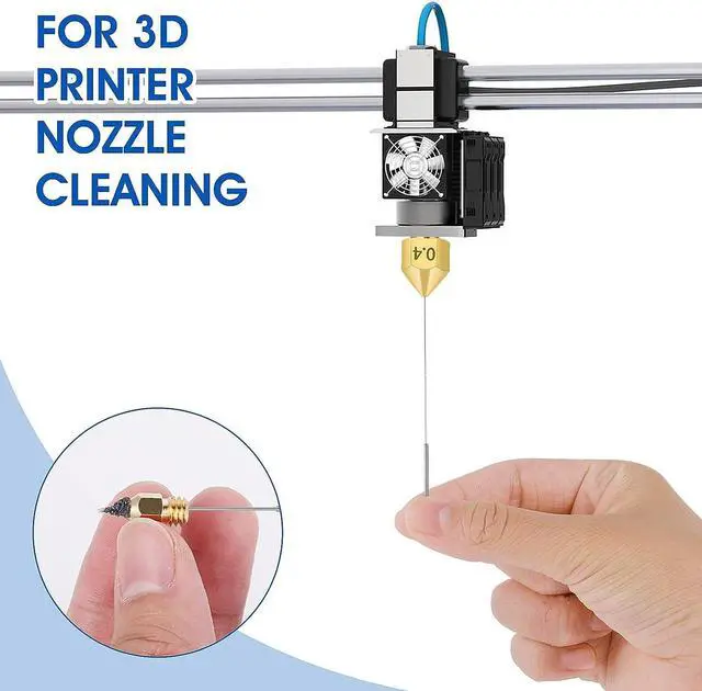 Alt view image 6 of 7 - 60 Pcs 3D Printer Nozzle Cleaning Kit 3D Printer Nozzle Cleaner 0.4 mm Nozzle Needle Stainless Steel Cleaning Needles for 3D Printer Accessory