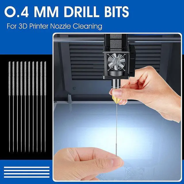 Alt view image 5 of 7 - 60 Pcs 3D Printer Nozzle Cleaning Kit 3D Printer Nozzle Cleaner 0.4 mm Nozzle Needle Stainless Steel Cleaning Needles for 3D Printer Accessory