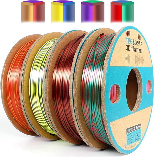 Tricolor Pla Filament 1.75mm Triple Color Silk Coextruded 3d