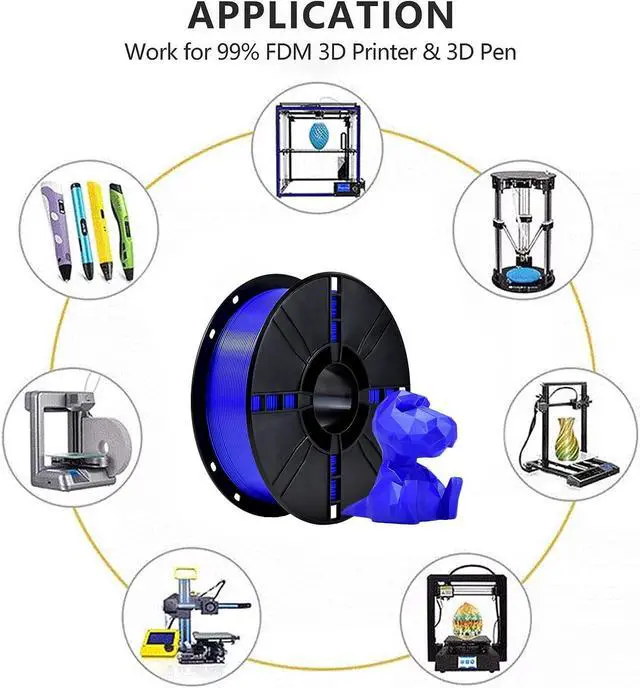 Alt view image 7 of 7 - iBOSS PLA Plus (PLA+) 3D Printer Filament 1.75mm,1kg Spool (2.2lbs) Toughness Enhanced 3D Printing Filament,Dimensional Accuracy +/- 0.02mm,1.75mm PLA Plus Filament,Fit Most FDM Printer(Dark Blue)