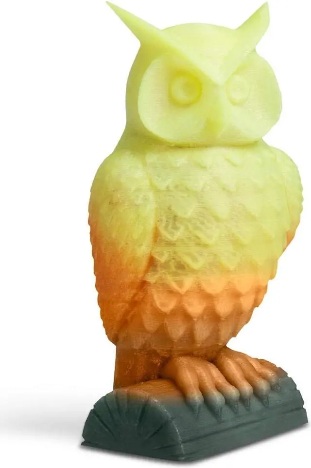 Alt view image 7 of 7 - Zi-Rui 3D Printer PLA Filament, Tri Color Changing with Temperature, Pine Green to Light Orange to Yellow,1.75mm (+/- 0.03mm),2.2LBS(1KG)