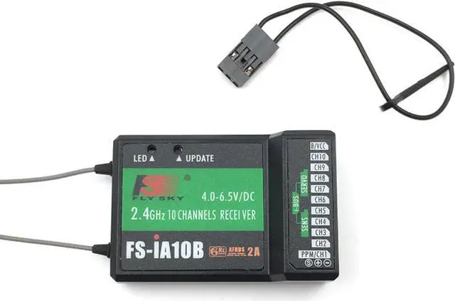Alt view image 6 of 7 - FLYSKY FS-i6X 10CH 2.4GHz RC Transmitter Controller w/FS-iA10B Receiver Upgrade Cable for RC Helicopter Plane Quadcopter Glider (Mode_2)