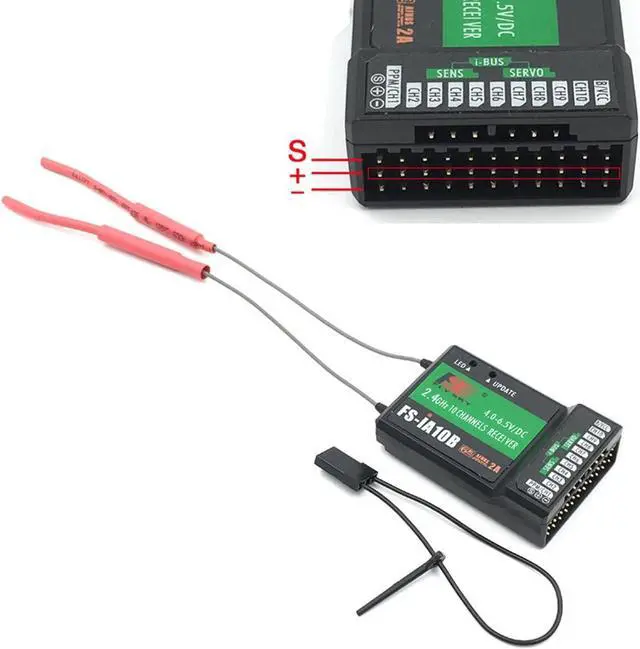 Alt view image 7 of 7 - FLYSKY FS-i6X 10CH 2.4GHz RC Transmitter Controller w/FS-iA10B Receiver Upgrade Cable for RC Helicopter Plane Quadcopter Glider (Mode_2)