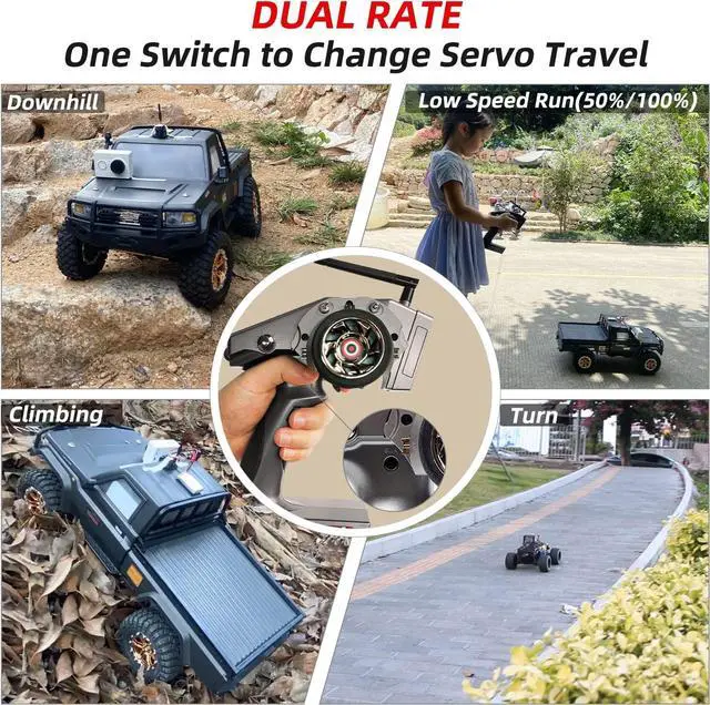 Alt view image 7 of 7 - Radiolink RC6GS V3 7 Channels RC Transmitter and Waterproof Gyro Receiver R7FG, 30 Models Storage 2.4Ghz Voltage Telemetry Surface Remote Radio Controller for RC Crawler, Drifting, Car and Boat