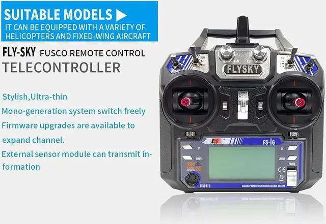 Alt view image 5 of 7 - FS-i6 6CH 2.4GHz Radio System RC Transmitter Controller with FS-iA6 Receiver for RC Helicopter Plane Quadcopter Glide(Model_2)