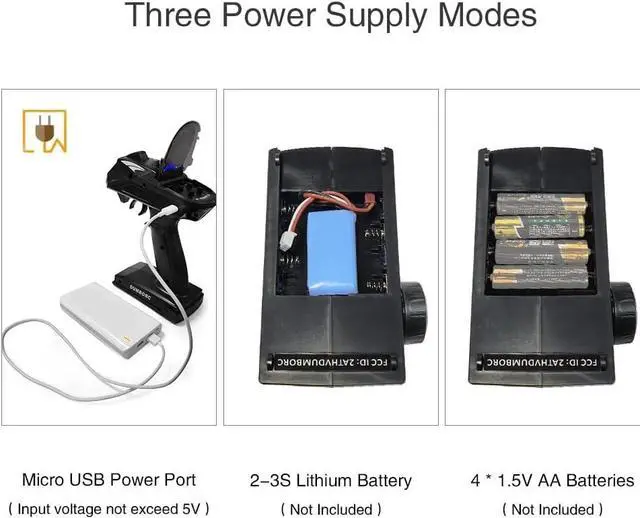 Alt view image 7 of 7 - DUMBORC X6 2.4GHz 6CH RC Radio Transmitter and Receiver X6FG(Built-in Gyro) with Fail-Safe & Low Voltage Alarm Function for Rc Vehicle Car Boat Tank Model Parts Remote Controller