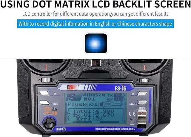 Alt view image 5 of 7 - Flysky FS-i6 AFHDS 2A 2.4GHz 6CH Radio System Transmitter for RC Helicopter Glider with FS-iA6 Receiver Mode 2