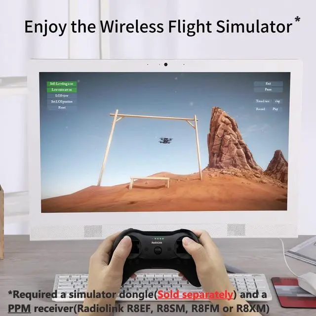 Alt view image 6 of 7 - Radiolink T8S 8 Channels 2.4G RC Transmitter and Receiver 8CH R8EF RX, Radio Remote Controller, Built-in Rechargeable 1S Battery for Quad Drone/Airplane/Car/Boat/Robot and More (Mode 2 Left Throttle)