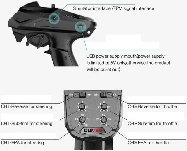 Alt view image 2 of 7 - X6 6 Channel Rc Radio Transmitter and Receiver X6FG Built-in Gyro Mixed Mode Out of Control Protection RC Remote Controller for Remote Car/Boat/Tank