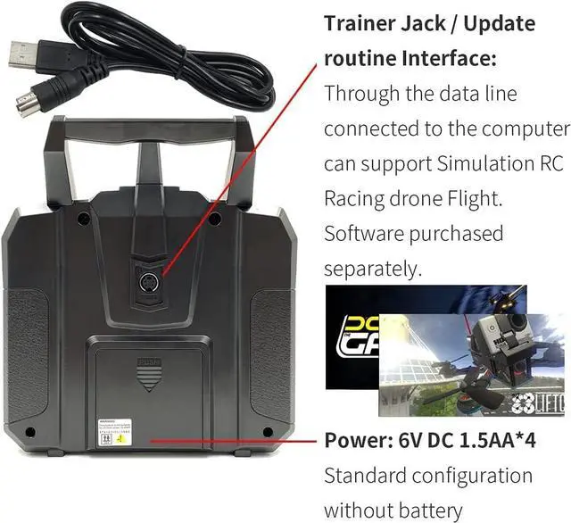 Alt view image 3 of 7 - DTXMX Flysky FS-i6X 6CH RC Transmitter and Receiver FS-iA6B 2.4GHz Radio Controller for RC Helicopter Quadcopter FPV Racing Drone Car Boat