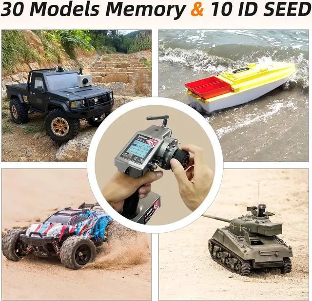 Alt view image 6 of 7 - Radiolink RC6GS V3 New 7 Channels RC Transmitter and Gyro Receiver R7FG, Voltage Telemetry, 2.4Ghz Surface Radio Controller for RC Crawler, Drifting, Bash, Buggy Cars, and Boats