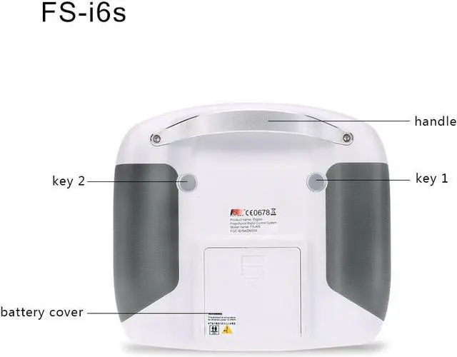 Alt view image 6 of 7 - Flysky FS-I6S 10ch 2.4G AFHDS 2A RC Transmitter Control w/ FS-iA6B Receiver for RC Drone Quadcopter