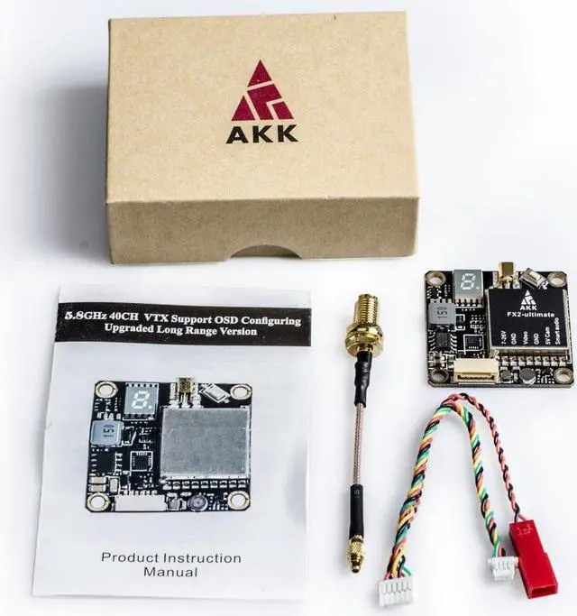 Alt view image 6 of 6 - AKK FX2-ultimate US Version 5.8GHz VTX with MMCX Support OSD Configuring via Betaflight Flight Control Board Long Range FPV Transmitter