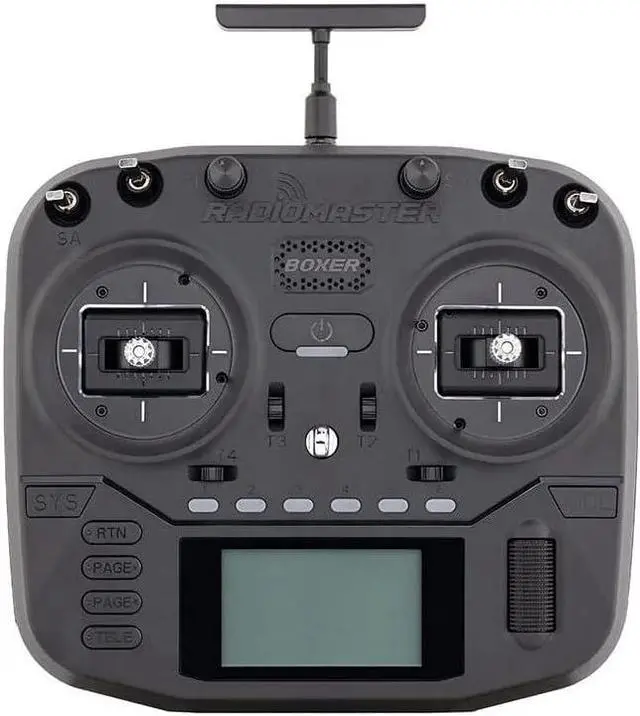 Main image of 2.4GHz 16CH Hall Gimbals Radio Controller with Carrying Case, Mode 2 (ELRS)