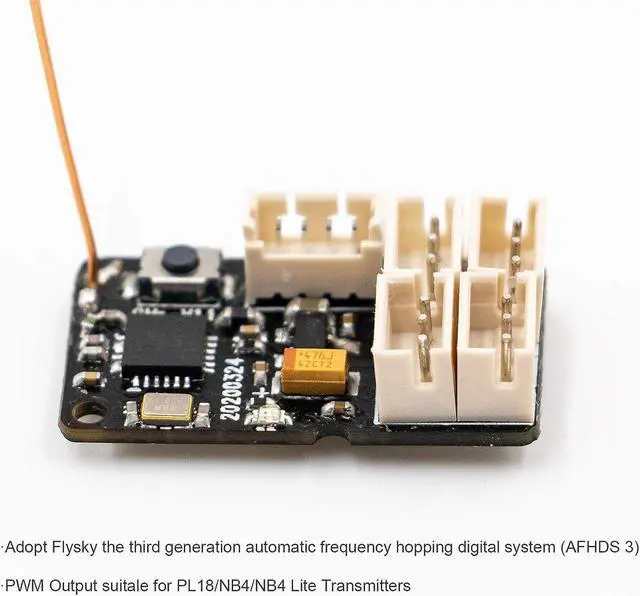 Alt view image 4 of 7 - GoolRC Flysky GMr Receiver, 2.4GHz 4CH AFHDS 3 Remote Control Receiver PWM Output Compatible with PL18/NB4 and NB4 Lite Transmitters for RC Racing Vehicle Drifting Mini Car
