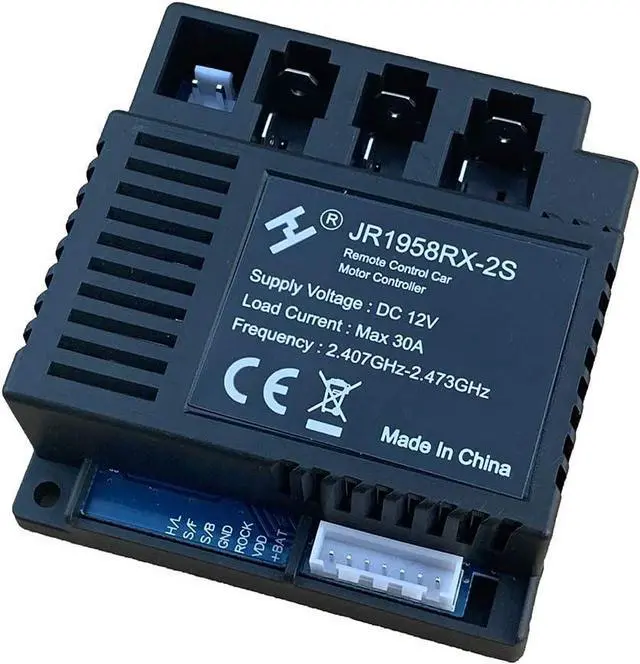 Alt view image 3 of 7 - 2.4G Bluetooth Remote Control and JR1958RX-2S Receiver Kit Kids Powered Ride On Car,Controller Control Box Accessories for Children Electric Ride On Car Replacement Parts