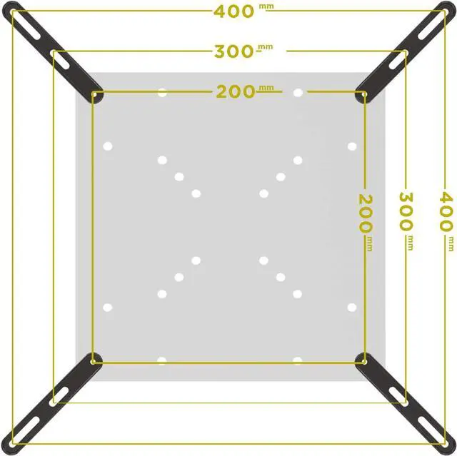 Alt view image 5 of 7 - Mount-It! VESA Mount Adapter Kit | TV Wall Mount Bracket Adapter Converts 200x200 mm Patterns to 400x200 and 400x400 mm | Fits Most 32 Inch to 55 Inch TVs | Hardware Included