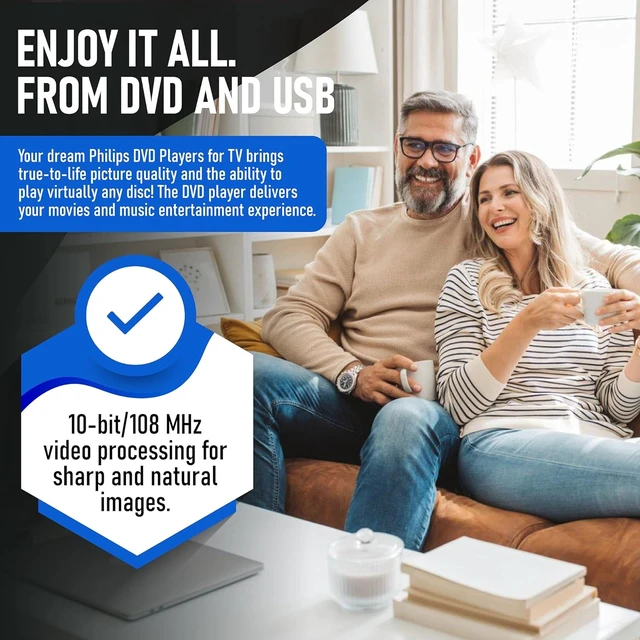 Alt view image 5 of 7 - DVD Players for TV with HDMI Port 1080P All Region HD DVD Player for Smart TV USB Input Remote Control Device, Mini DVD CD Player for Home Stereo System, HDMI and RCA Cable Included