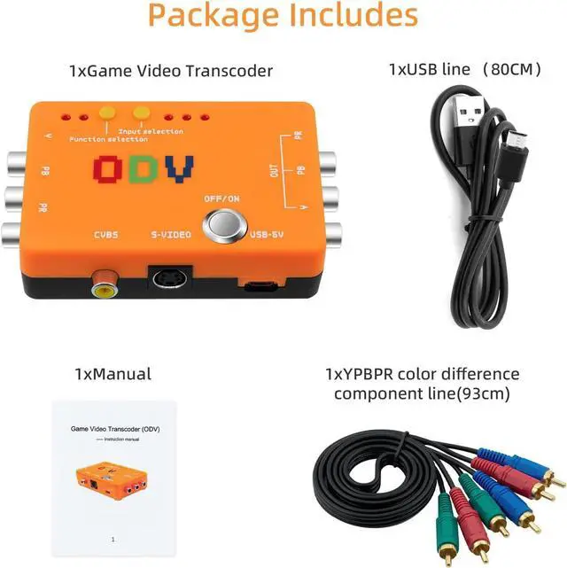 Alt view image 6 of 7 - Mcbazel ODV-II Component/CVBS/S-Video to Component Converter for Retro Gaming Console