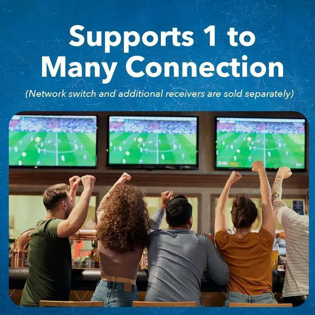 Alt view image 7 of 7 - HDMI Over Ethernet Extender with CAT5/CAT6 Upto 330 Feet - HDMI Loop Out - 1080P Full HD Signal Distribution with Support for one to Many Connection.