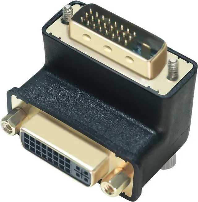Main image of DTECH DVI Adapter 90 Degree DVI-I Female to DVI-D Male Right Angle Connector Converter Installed in Little Space 1080P Digital Video for Computer Monitor PC Older Projector TV