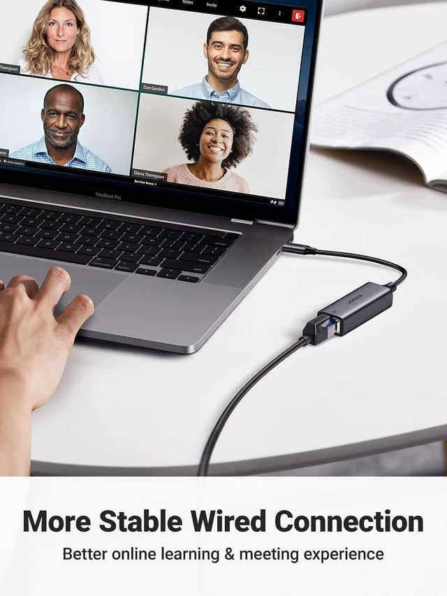 Alt view image 4 of 7 - UGREEN USB C to Ethernet Adapter, 1000Mbps, RJ45, Driver-Free, Compatible with Windows, MacOS, iPadOS, ChromeOS, Android, Laptop, Tablet, Smartphone
