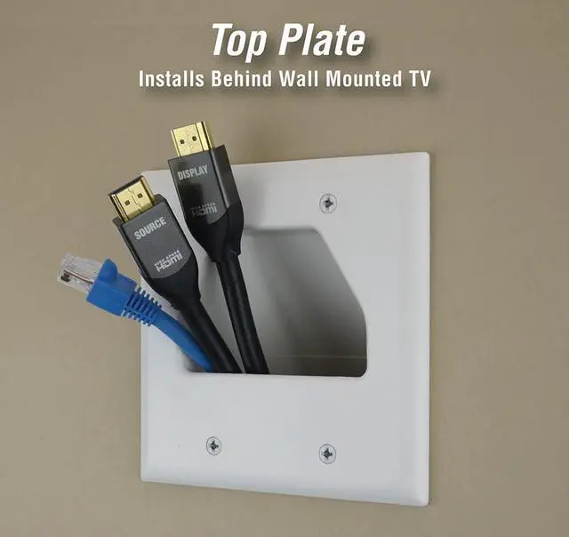 Alt view image 2 of 7 - DataComm Electronics 50-3332-WH-KIT Flat Panel TV Cable Organizer Kit - White