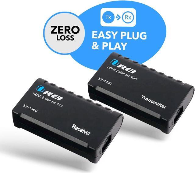 Alt view image 3 of 7 - OREI 1080p HDMI Extender Over Ethernet up to 131 Feet - 1080@60Hz HDMI 1.4 HDCP 1.4, Over CAT6/7 Cable- Power Over Cable (EX-130C)