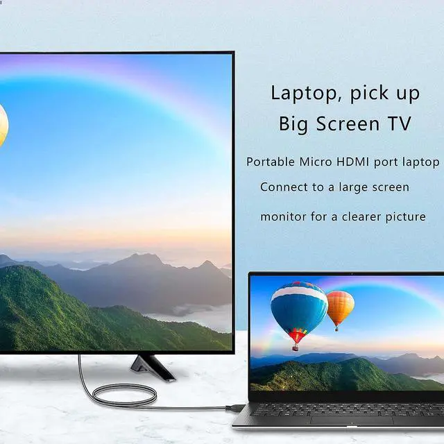 Alt view image 6 of 7 - XMSJSIY Micro HDMI to DVI-D Adapter, Male to DVI Connector - 1.8M Cable for Monitor/Display/Projector Video Converter (1 Pack)