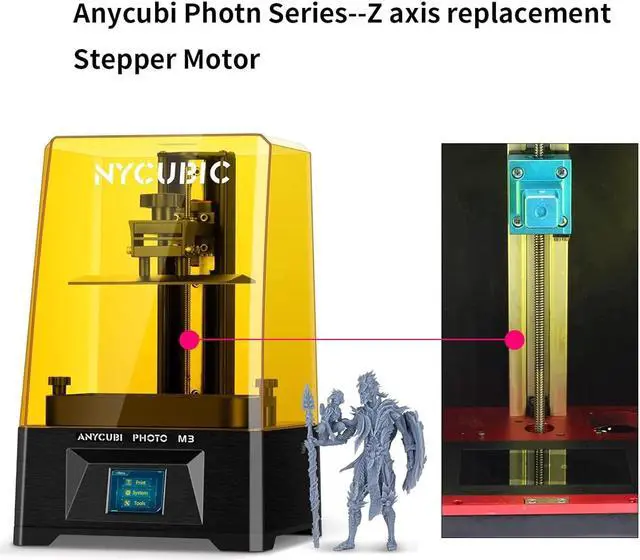 Alt view image 4 of 7 - FYSETC Anycubi Photn Replacement Parts 42-48mm Stepper Motor with leadscrew 24cm/9.44inch, 1.5A 2 Phase 3.45V 1.8° Step Angle Compatible with 3D Printer Photn Mono 4K/ Mono X/ M3 Plus/Max-Pack of 1