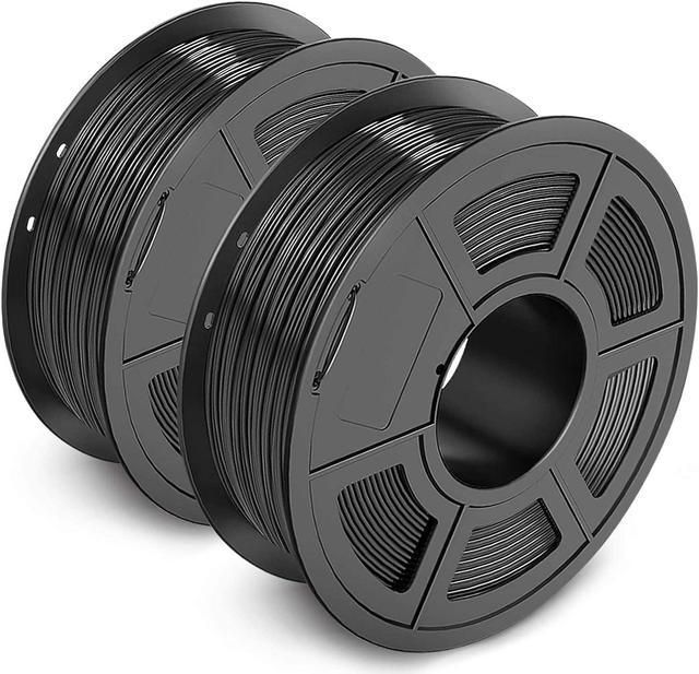 SUNLU PLA 3D Printer Filament, 1.75 PLA Filament Dimensional Accuracy +/-  0.02 mm, 1 kg Spool, 1.75mm (2KG PLA Black+Black) 