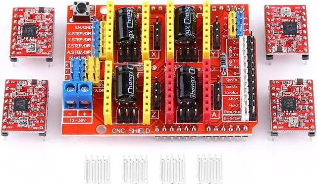 Arduino Uno R3 CNC Shield V3 Expansion Board With A4988 Drivers For ...