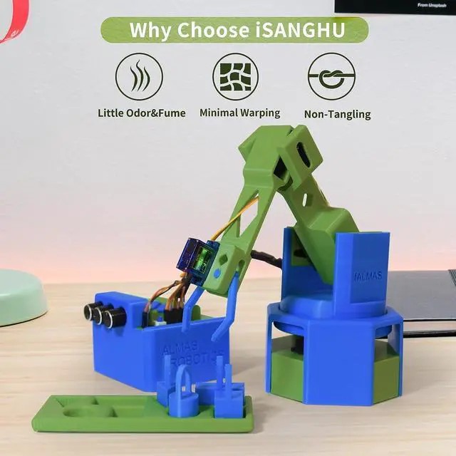 Alt view image 3 of 7 - ASA Filament 1.75mm, UV/Heat Resistant/Weather Resistant ASA 3D Printer Filament, Perfect for Printing Outdoor Functional Parts, Army Green Filament 1kg(2.2lbs) Spool