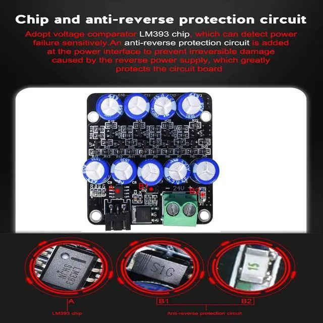 Alt view image 3 of 6 - BIGTREETECH UPS 24V V1.0 Resume Printing While Power Off Module Sensor for SKR V1.4 Turbo/SKR Mini E3 V3.0/Octopus V1.1/Manta M4P/M5P/M8P, Ender-3 CR-10 3D Printer Parts