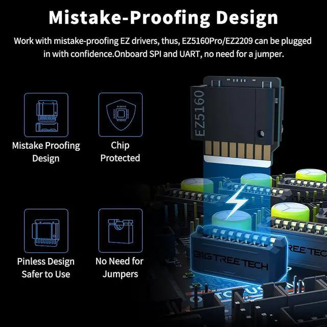 Alt view image 3 of 6 - BIGTREETECH Octopus Max EZ V1.0 Control Board 32Bit New Upgrade Octopus Pro Motherboard, Compatible EZ2209/EZ5160 Stepper Driver, Support Running Klipper Firmware for Voron 2.4 DIY Upgrade 3D Printer