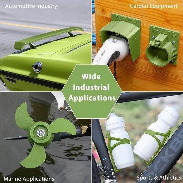 Alt view image 5 of 7 - ASA Filament 1.75mm, UV/Heat Resistant/Weather Resistant ASA 3D Printer Filament, Perfect for Printing Outdoor Functional Parts, Army Green Filament 1kg(2.2lbs) Spool