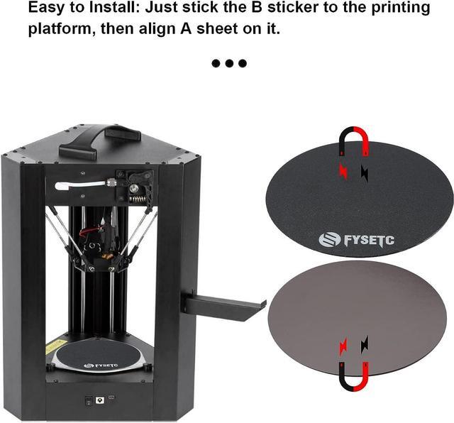 Alt view image 5 of 7 - FYSETC 3D Printing Build Plate 120mm Round Ultra-Flexible Removable HeatedBed Build Surface Hot Bed Sticker for Monoprce MP Select Mini Delta 3D Printer Part