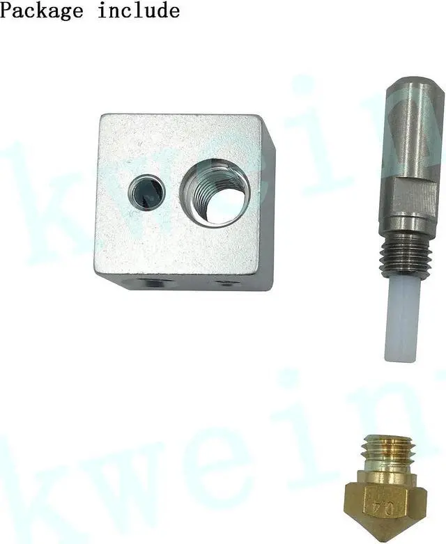 Alt view image 3 of 6 - MK10 Hotend Kit for 3D Printer Fit with M3 and M4 Thermistor