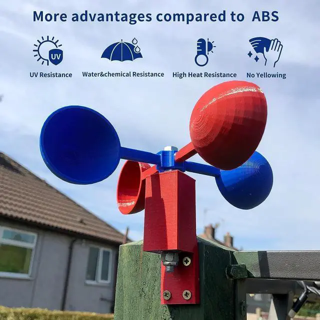 Alt view image 3 of 7 - ASA Filament 1.75mm, UV/Heat Resistant/Weather Resistant ASA 3D Printer Filament, Perfect for Printing Outdoor Functional Parts, Blue Filament 1kg(2.2lbs) Spool