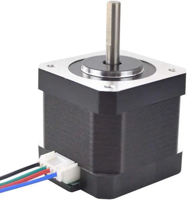 Alt view image 2 of 6 - STEPPERONLINE 5PCS Nema 17 Stepper Motor 1.5A 12V 45Ncm (63.74oz.in) 4-Lead 39mm Body W/ 1m Cable and Connector for DIY CNC/ 3D Printer/Extruder
