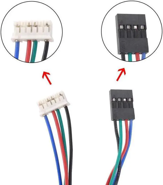 Alt view image 5 of 6 - STEPPERONLINE 5PCS Nema 17 Stepper Motor 1.5A 12V 45Ncm (63.74oz.in) 4-Lead 39mm Body W/ 1m Cable and Connector for DIY CNC/ 3D Printer/Extruder